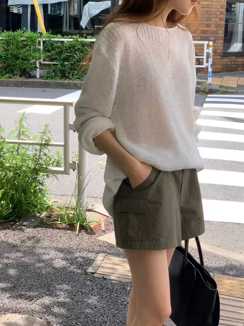 Loose boatneck knit