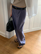 Aging double tuck pants