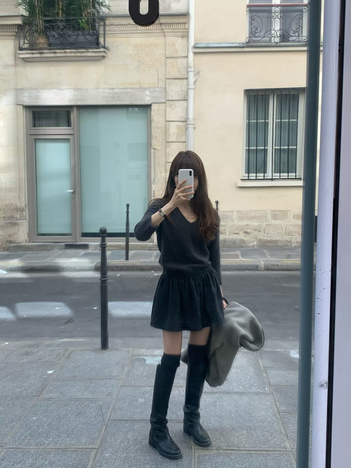 Luiet raccoon cashmere v knit