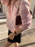 Cash collar knit