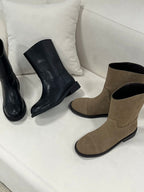 Bow round middle boots