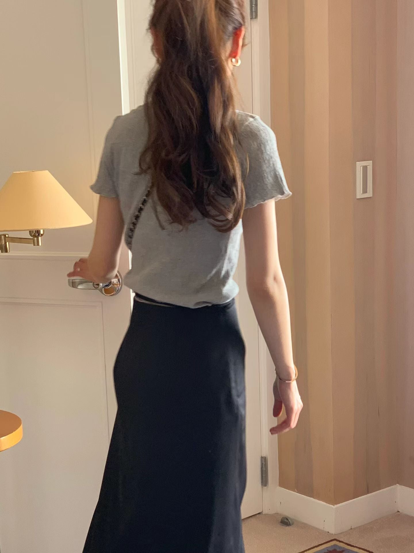Wrinkle half tee