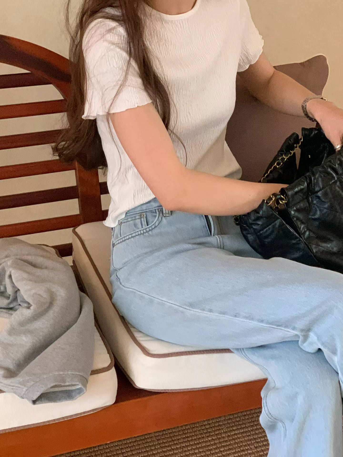 Wrinkle half tee