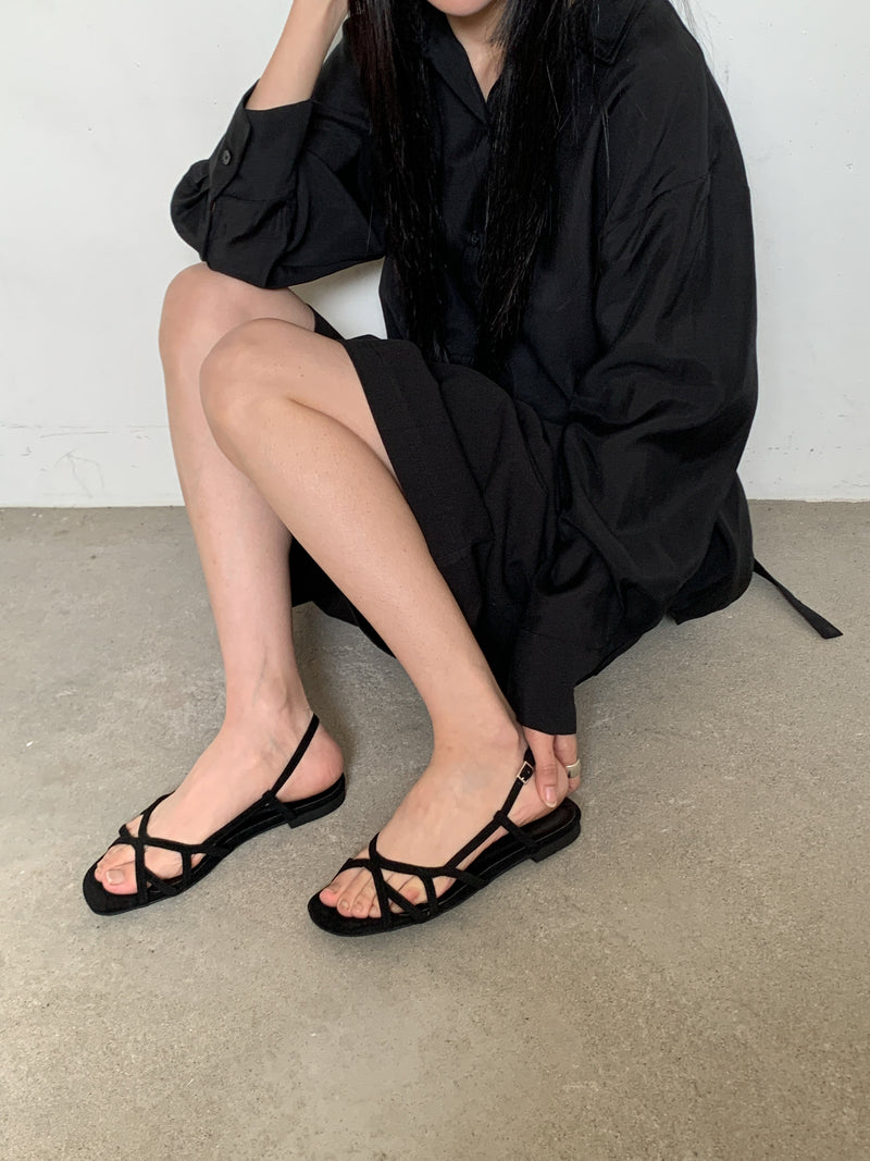 Nuance velvet line sandal