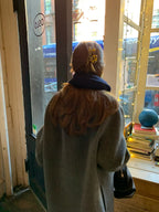 Handmade lene wool long coat