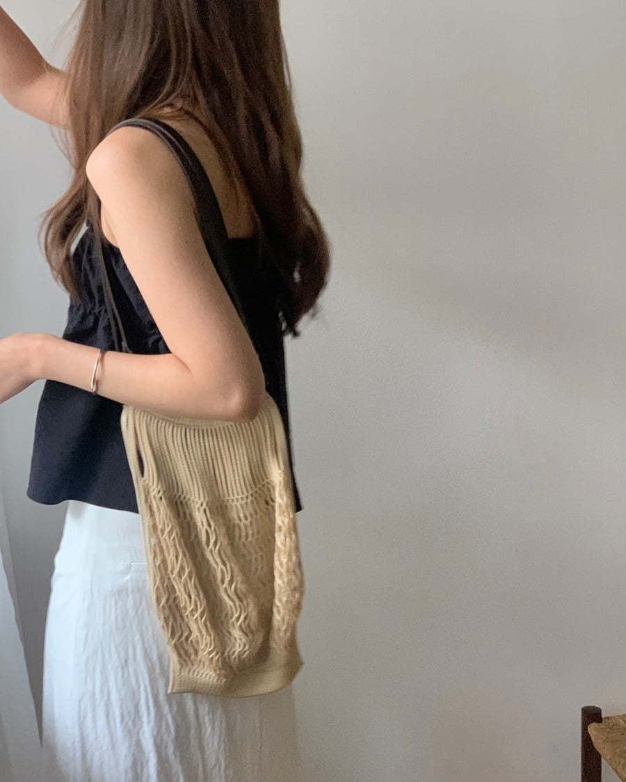[sale] Ribbon shirring blouse