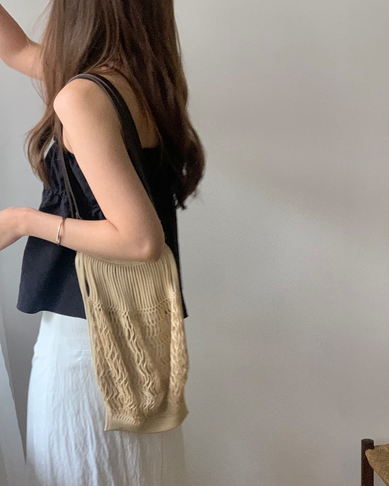 [sale] Ribbon shirring blouse
