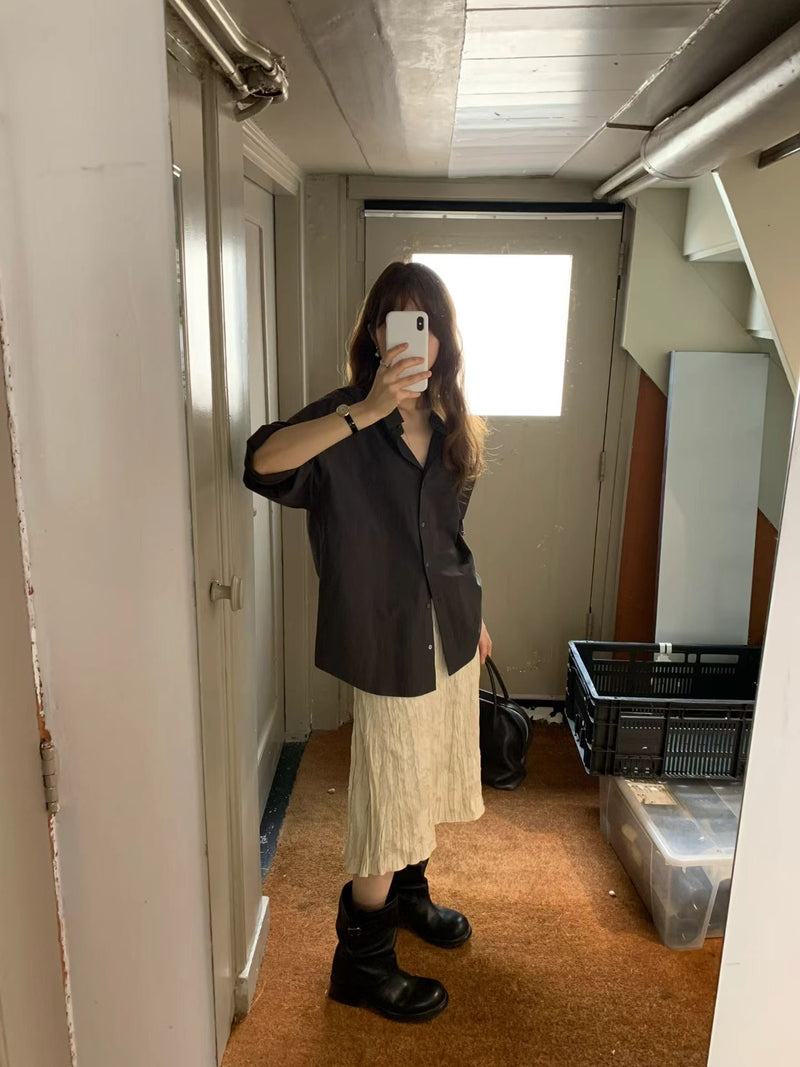 Sepia pleats skirt