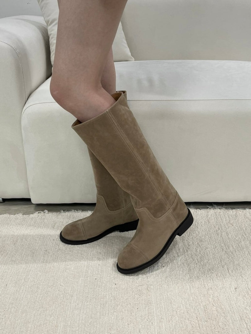 Bow round long boots
