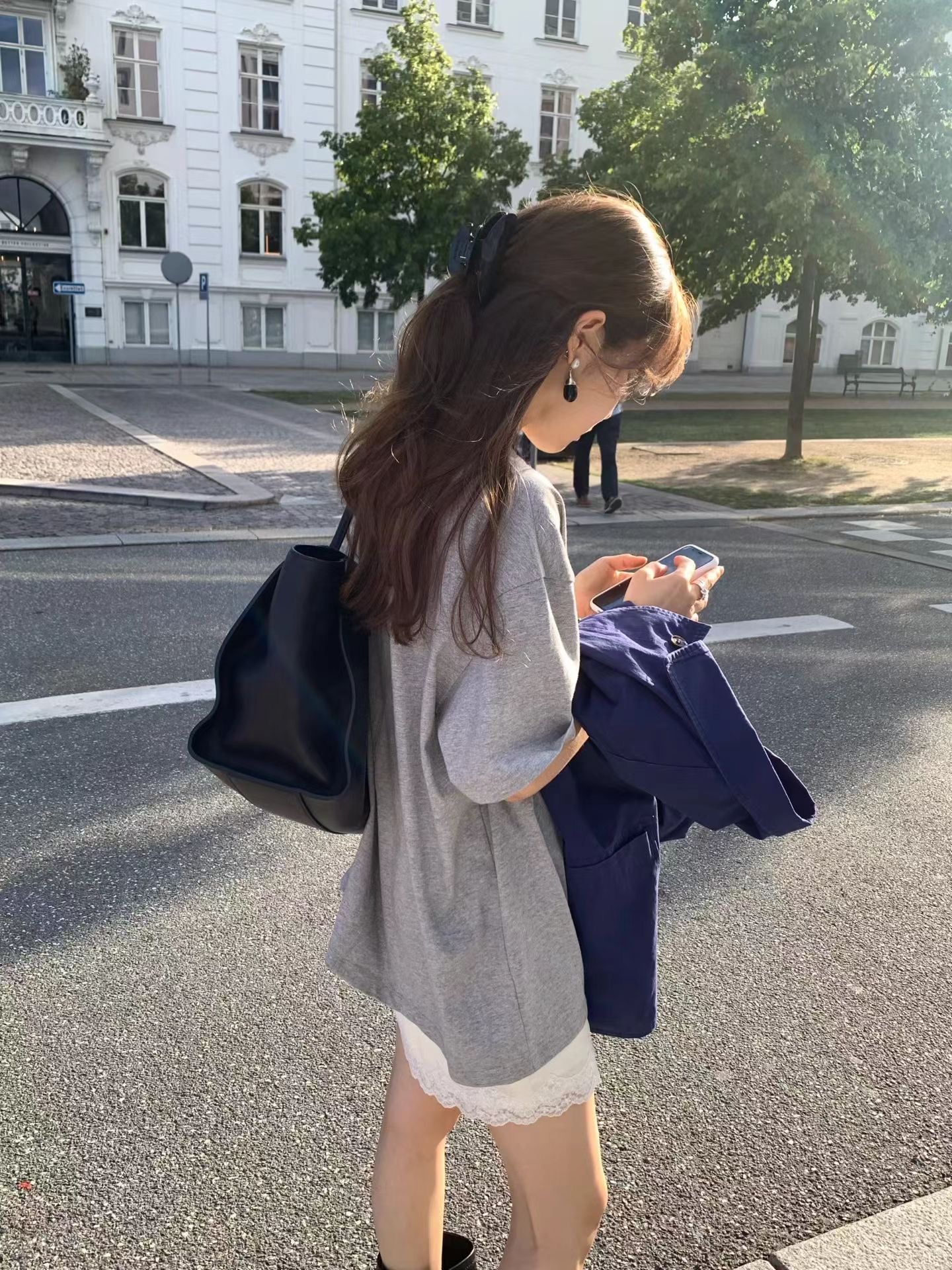 Stitch boxy tee