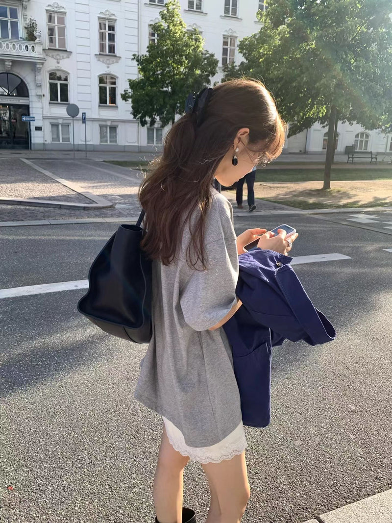 Stitch boxy tee