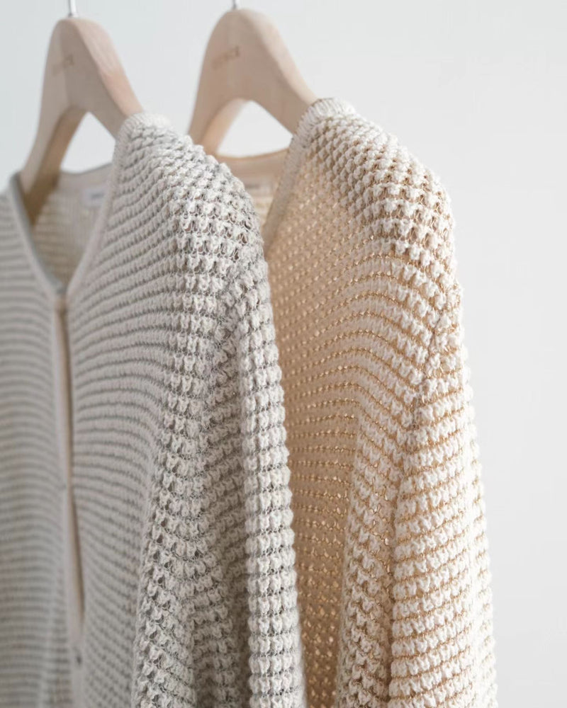 Golden crochet cardigan