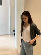 Mia deep v wholega cardigan