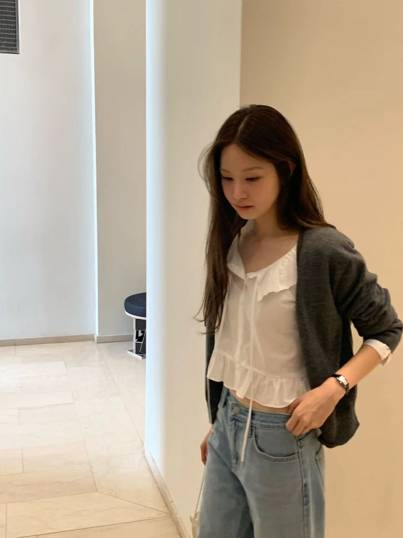 Mia deep v wholega cardigan