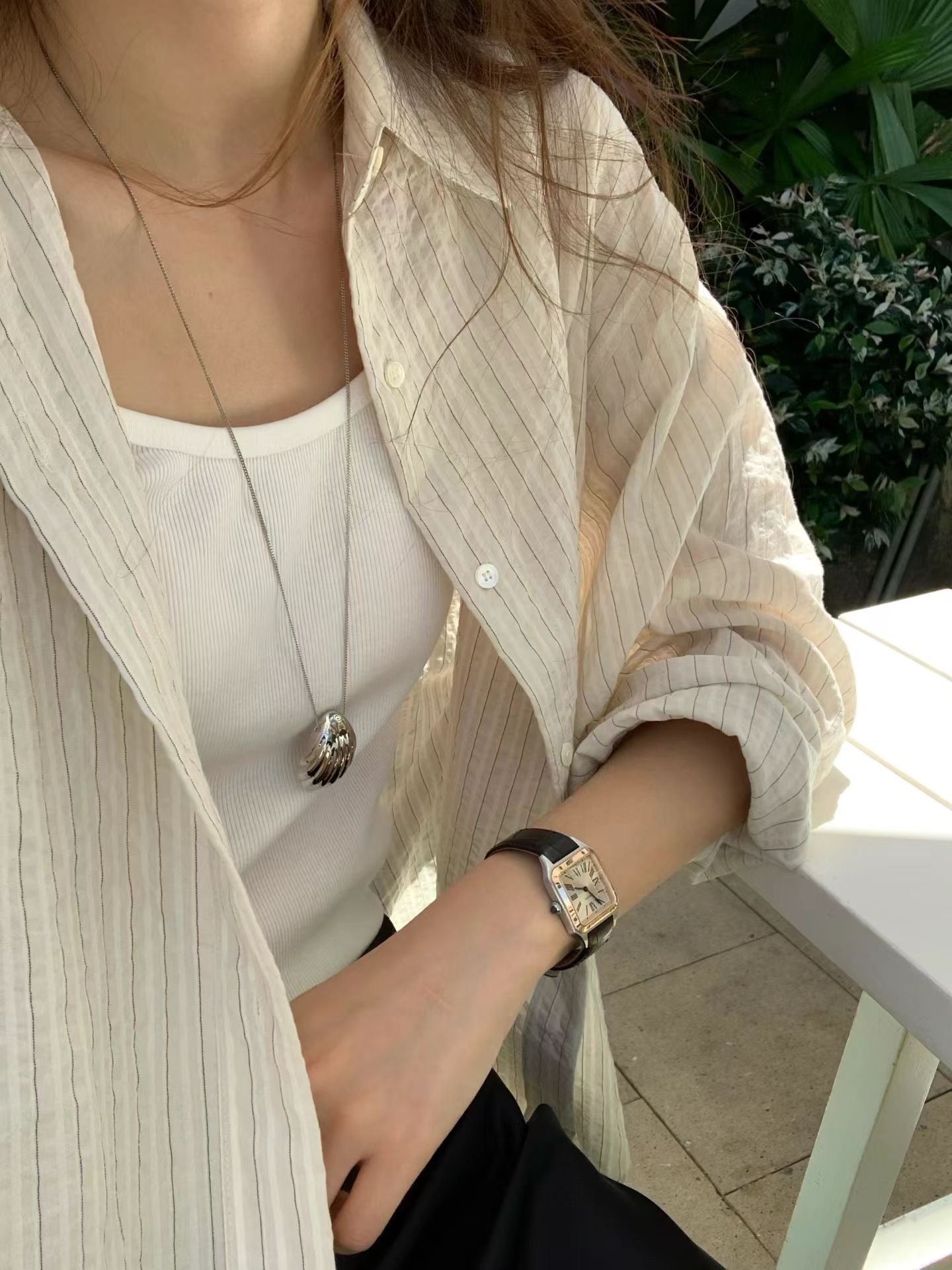 Merci stripe shirt