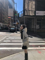 Handmade hoodie cashmere duffle coat
