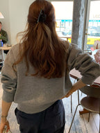 High neck zip-up cardigan