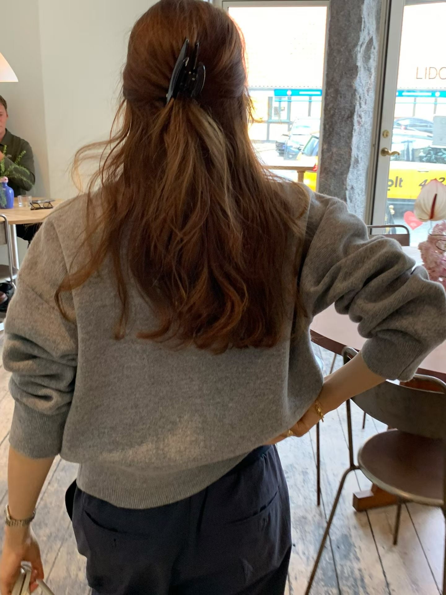 High neck zip-up cardigan