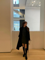 [sale] wool half onepiece (charcoal)