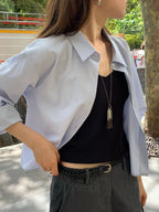 Formal crop shirt