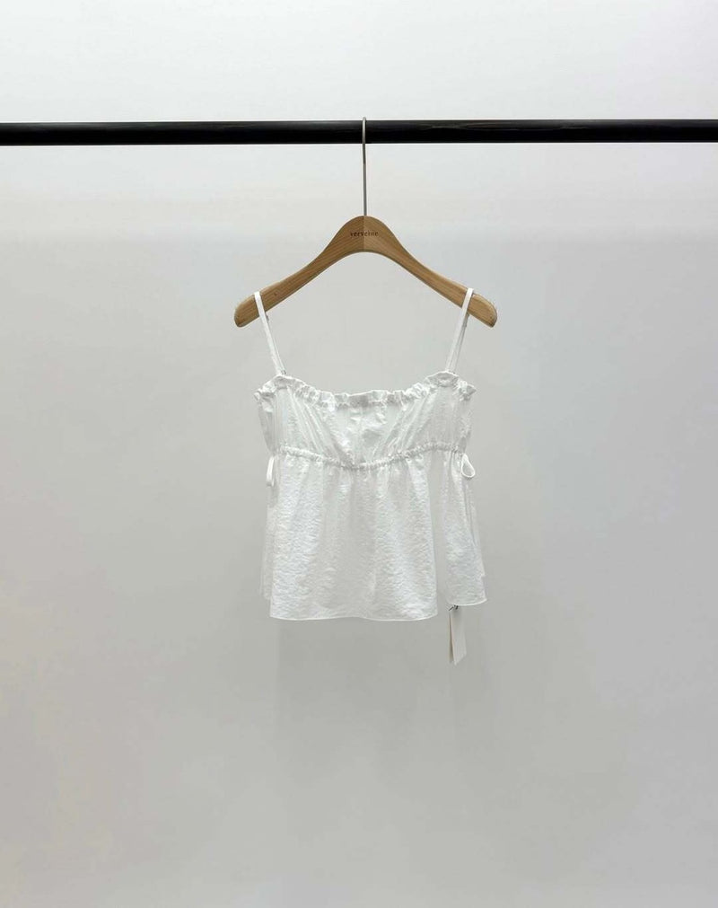 [sale] Ribbon shirring blouse