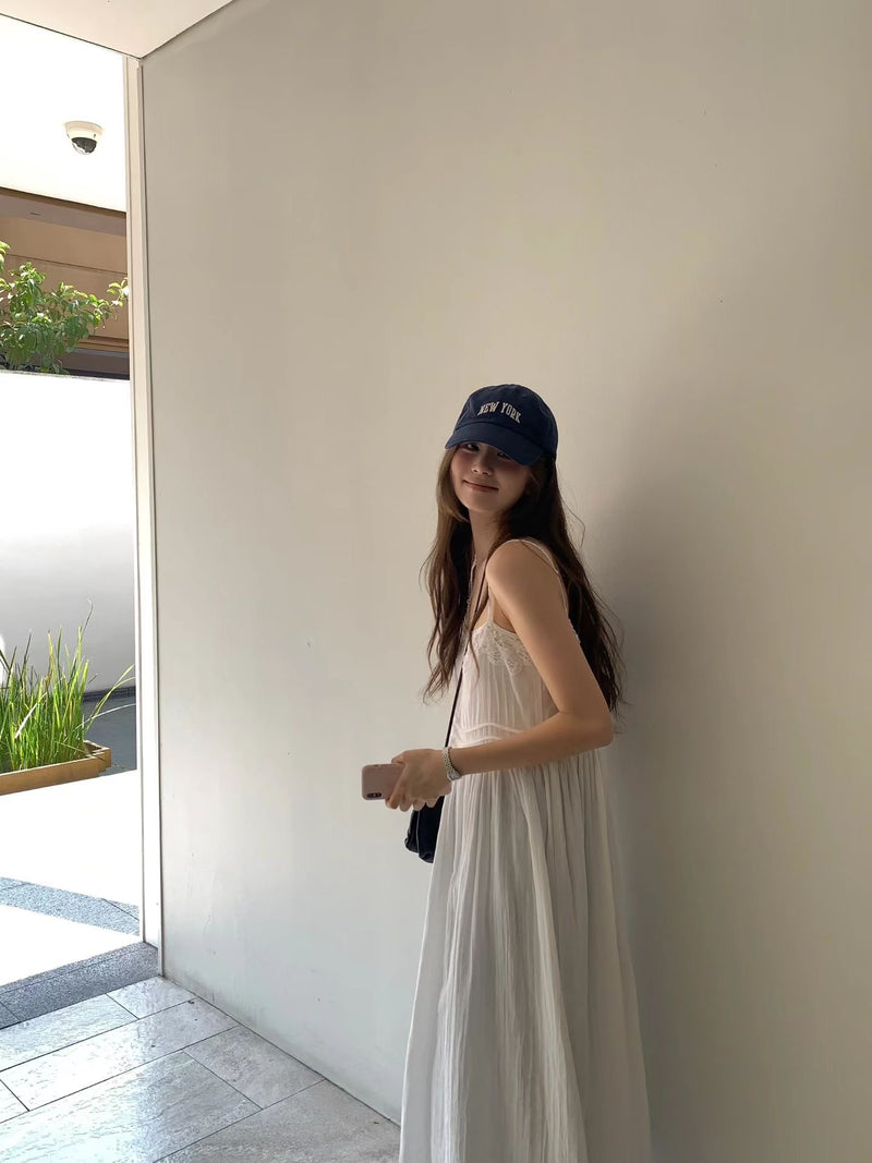 Embroidery lace pintuck onepiece