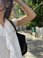 [Instock] Frill lace blouse (ivory)