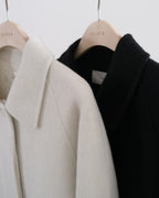 Handmade cony cashmere raglan coat