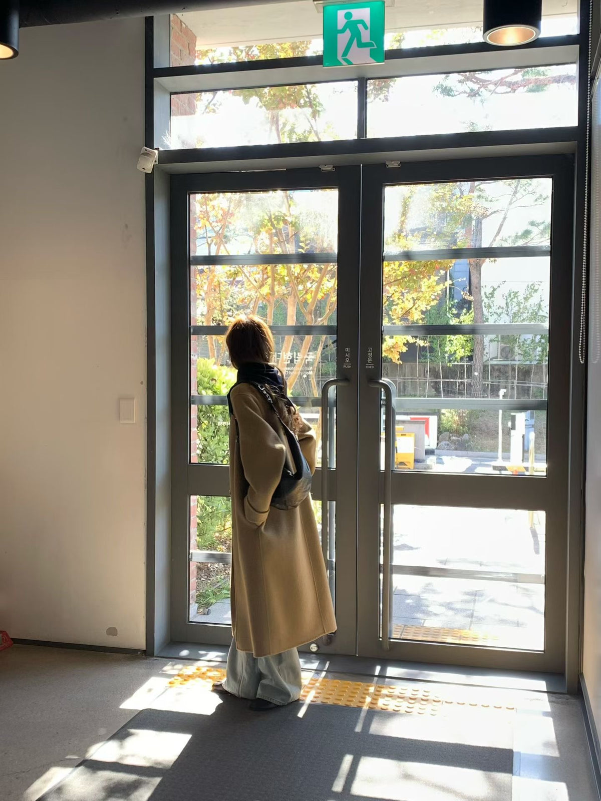 Handmade lene wool long coat
