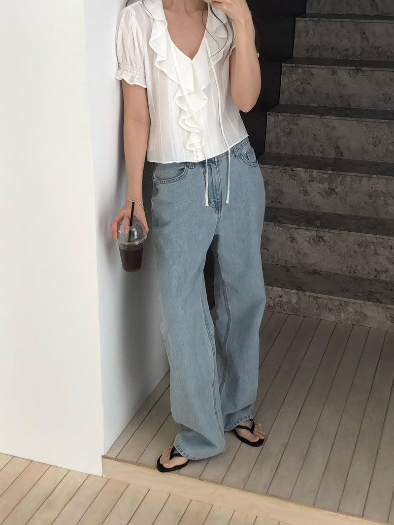 Frill ruffle blouse