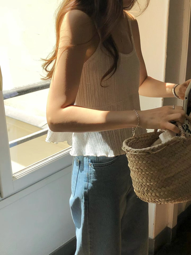 Row denim pants