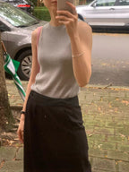 Low knit sleeveless