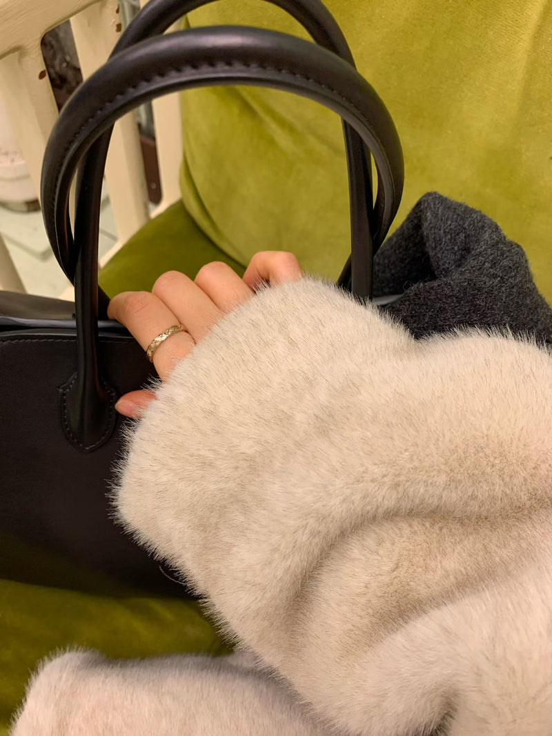 Minc hood fur zipup jacket