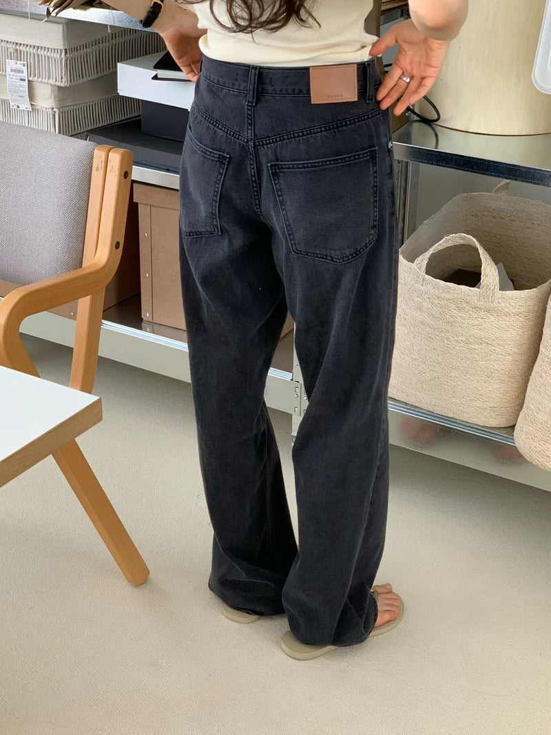 Summer washing black denim