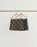 Monica check mini skirt