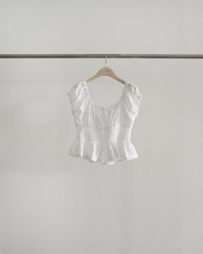 Ribbon smoke blouse
