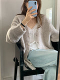 Log brush cardigan