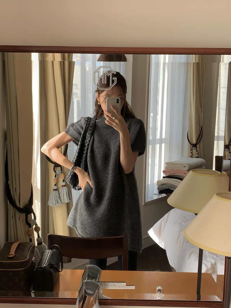 [sale] wool half onepiece (charcoal)