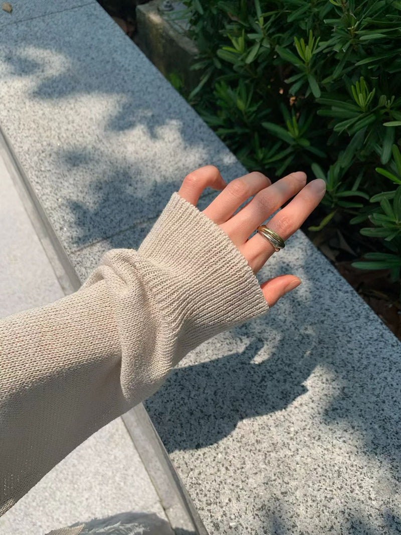 Paper sheer cardigan