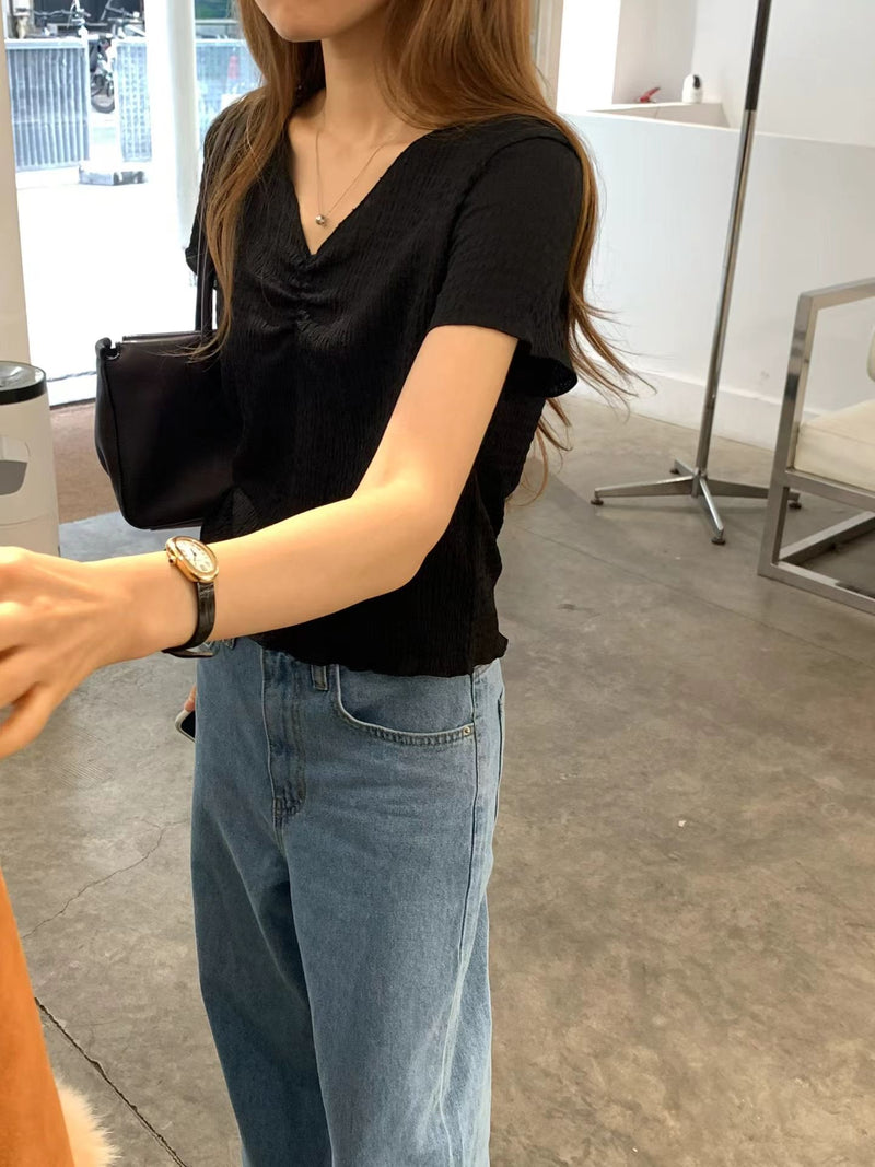 Elle shirring tee