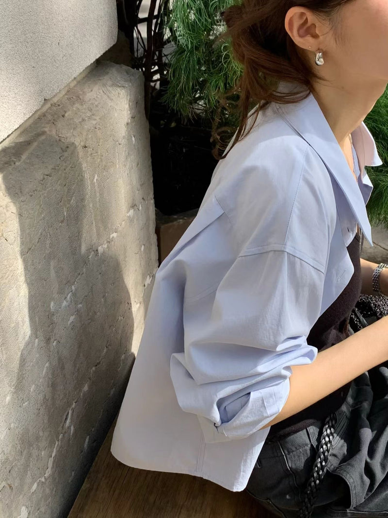 Formal crop shirt