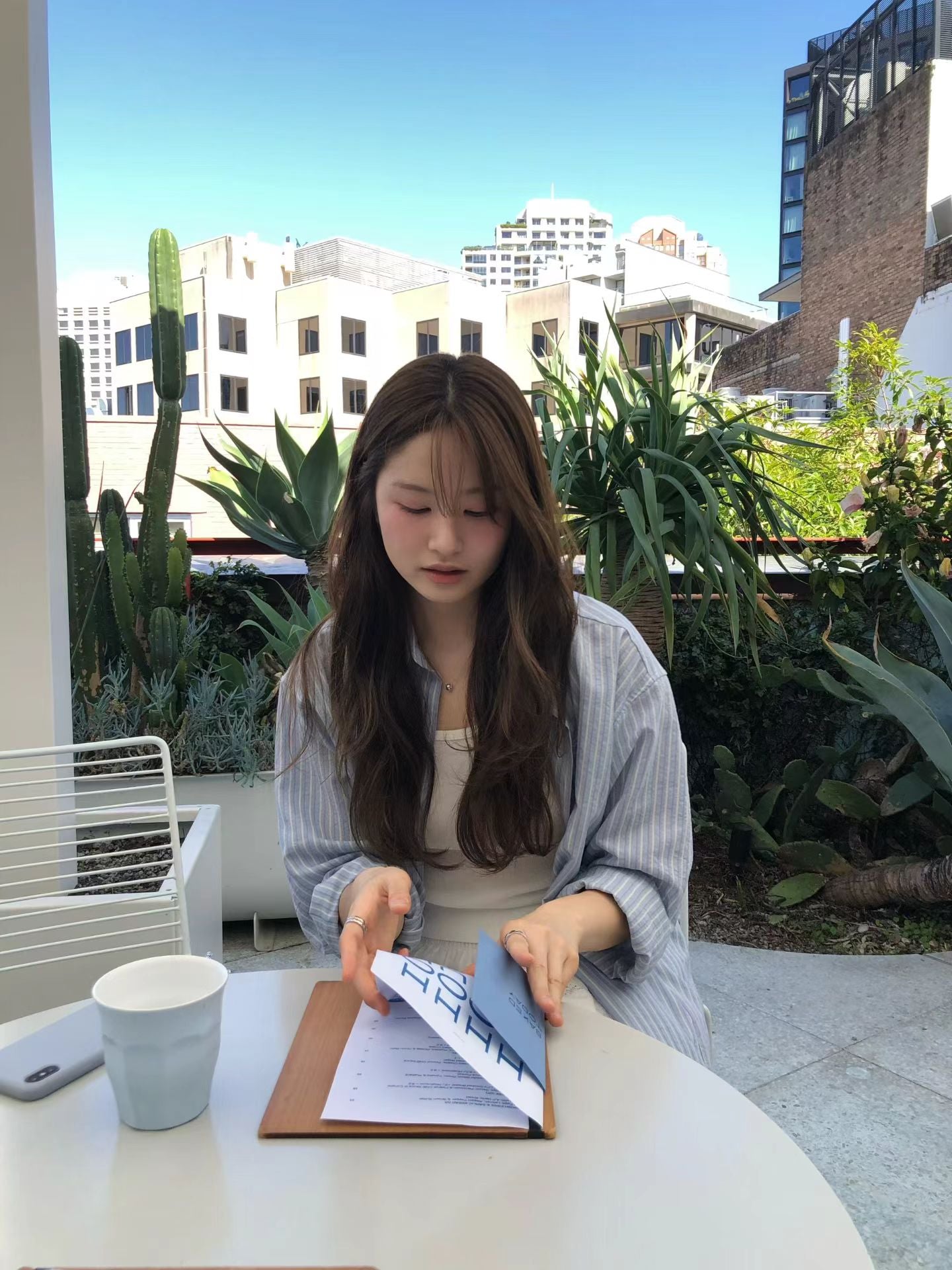 Merci stripe shirt