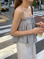[Instock] Flower ribbon blouse (ivory)