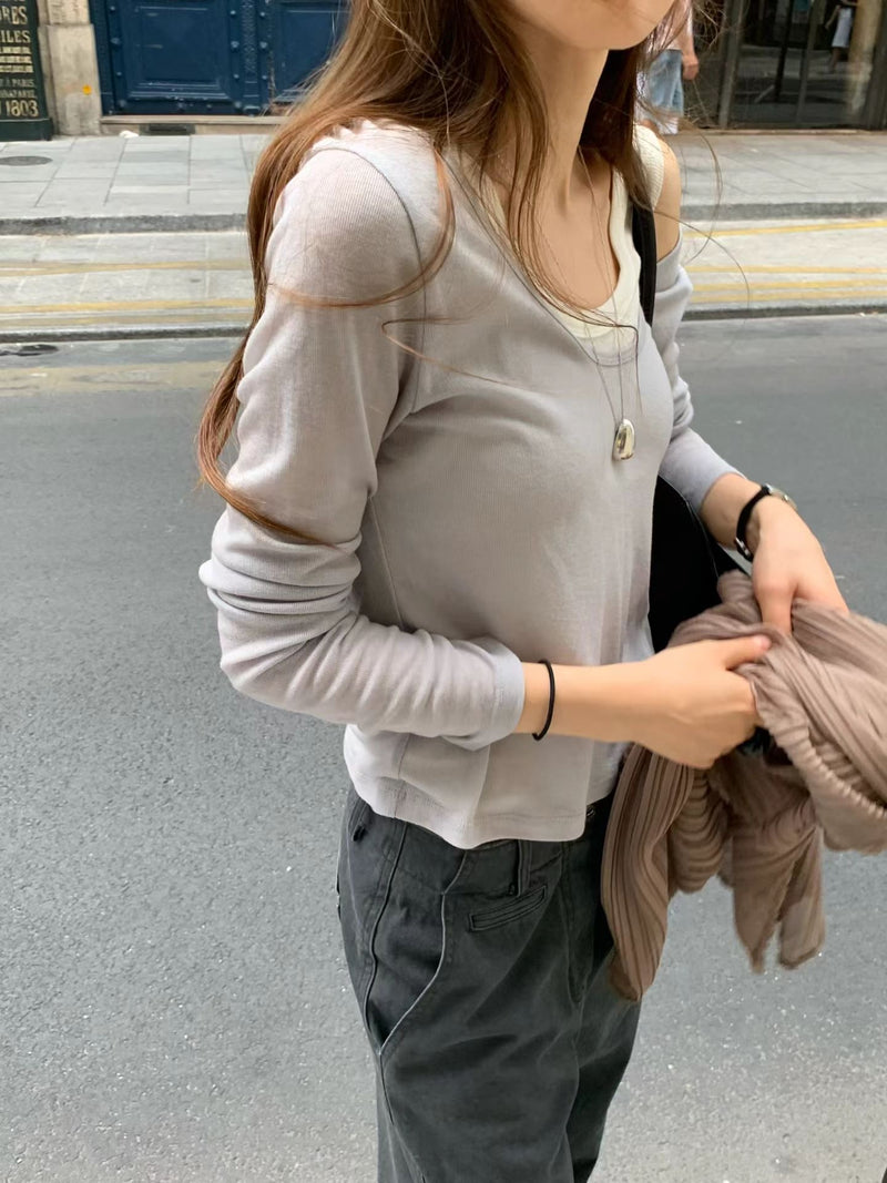 Scoop layered tee