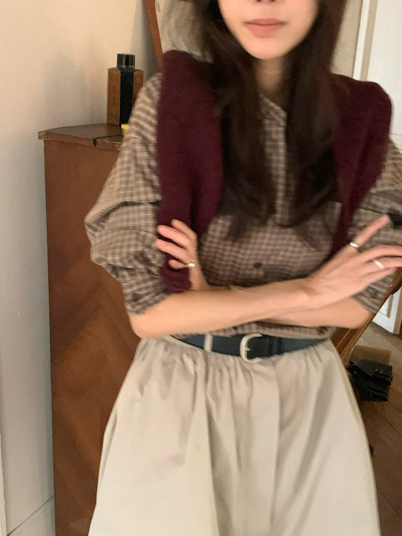 Vomelo check shirt