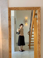 Wide bermuda pants