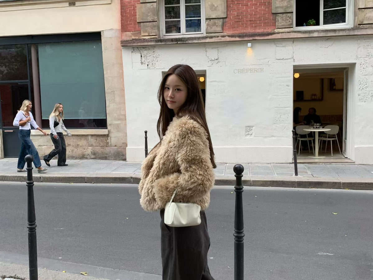Hairy fur jacket