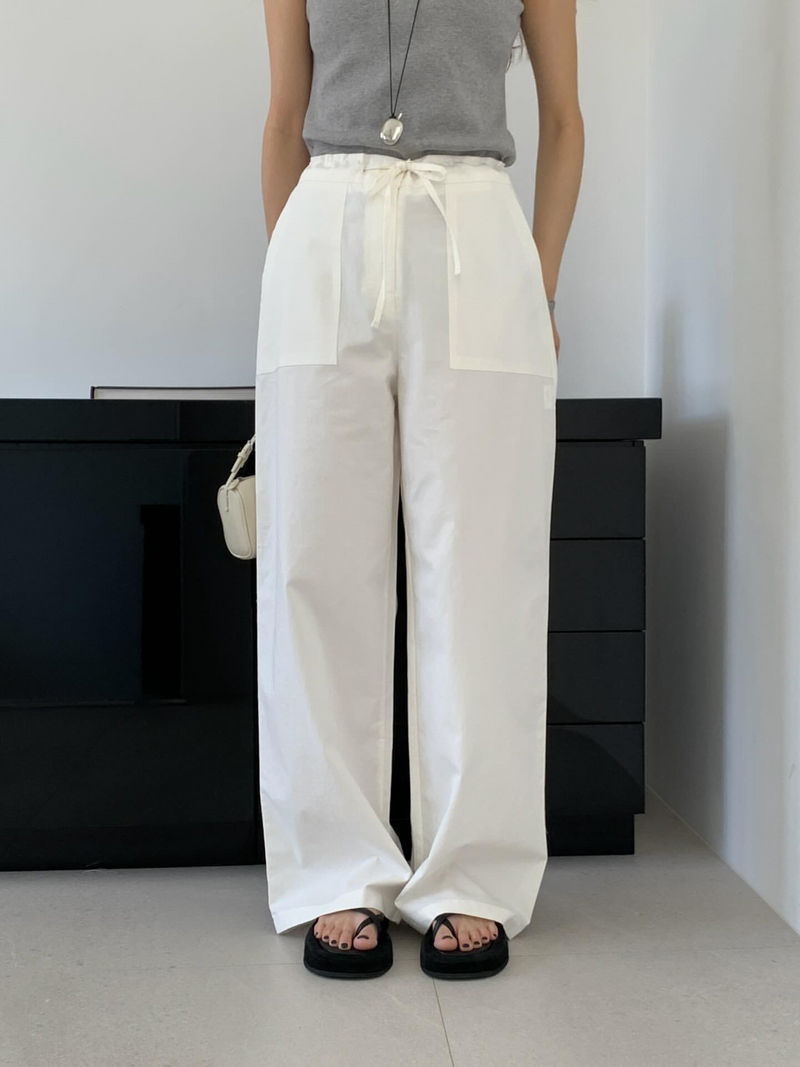 [sale] Pocket washing pants (ivory)