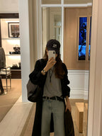 Handmade lene wool long coat