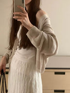 Paper sheer cardigan